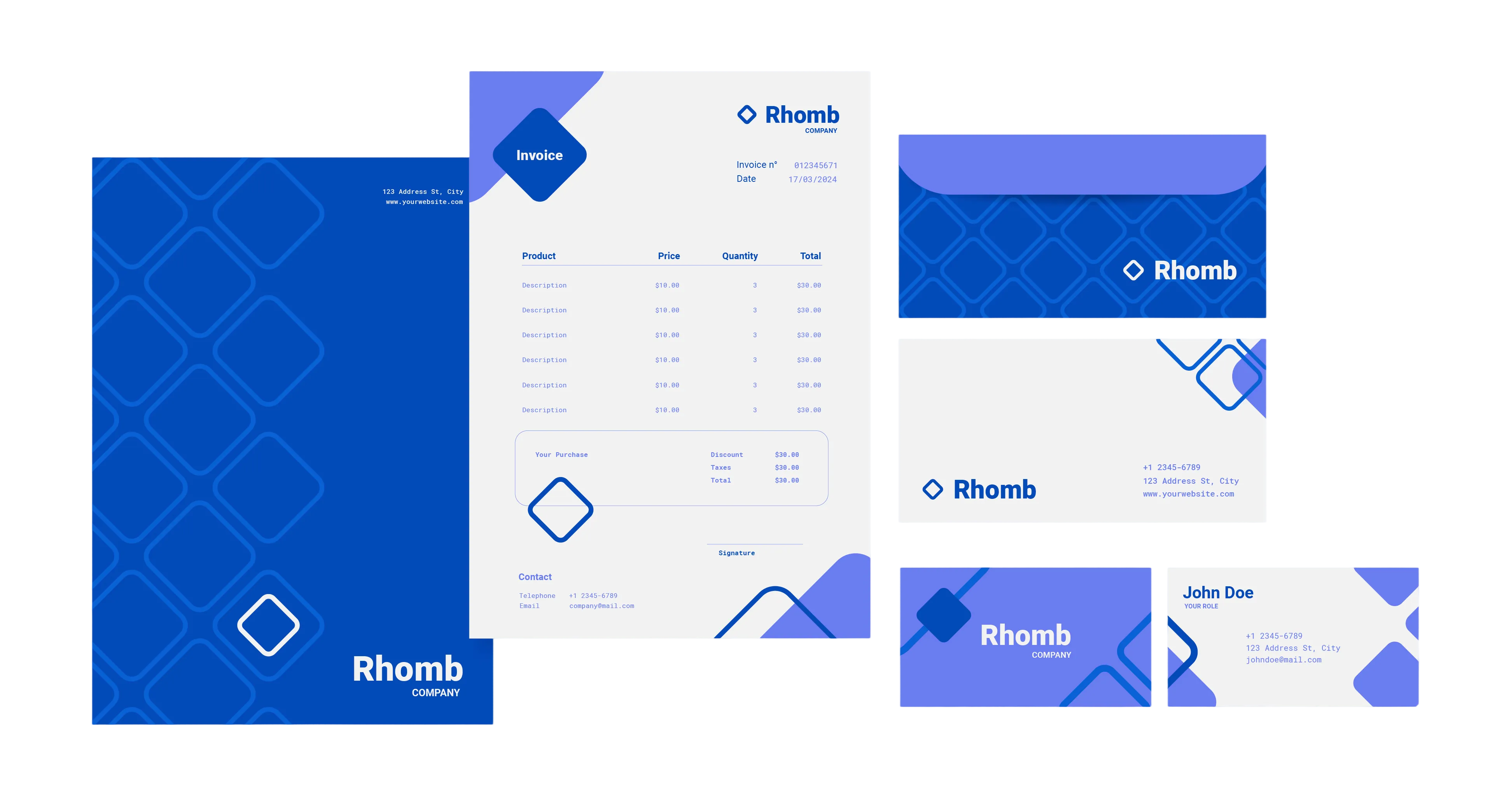 Branding stationery mockup