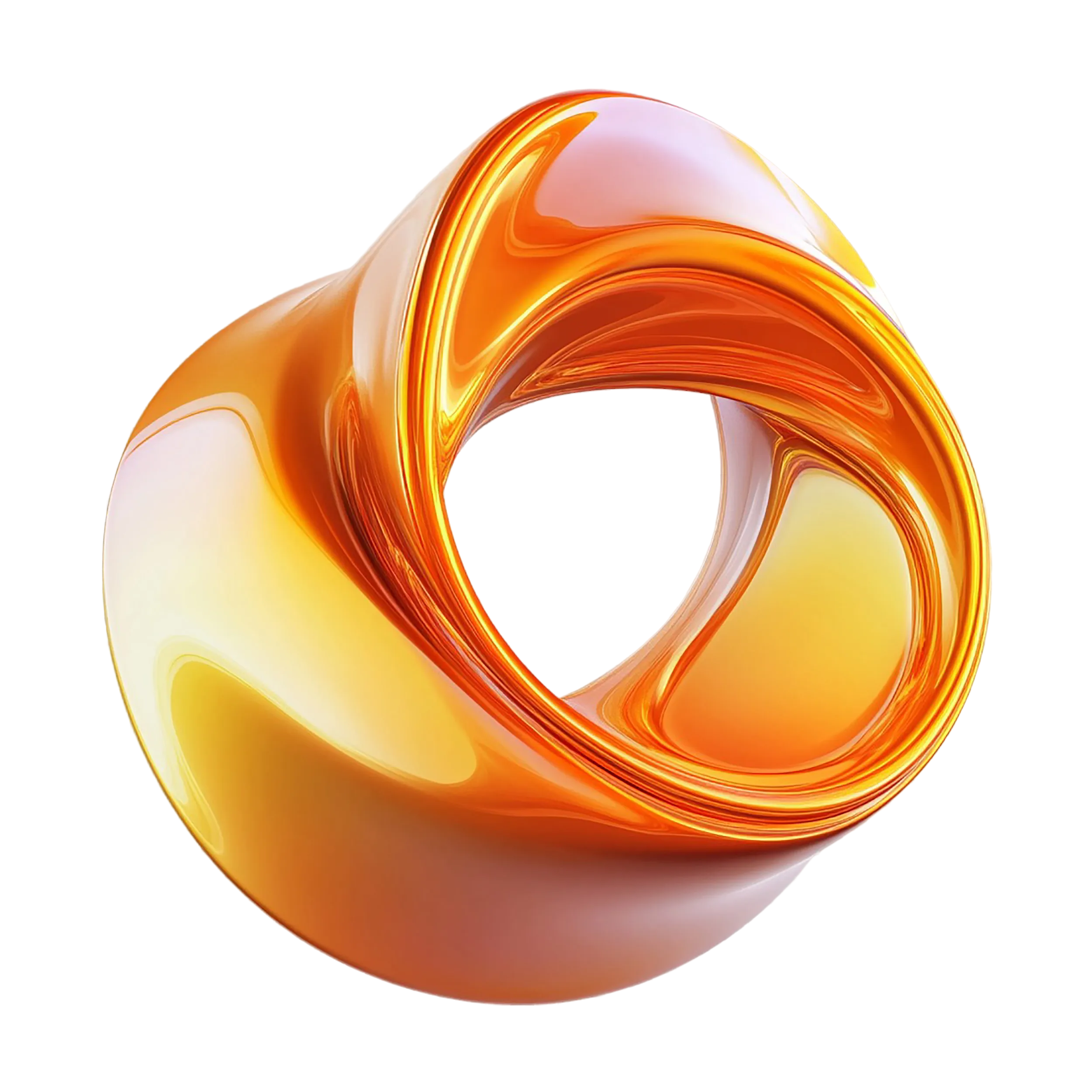 3D abstract branding shape