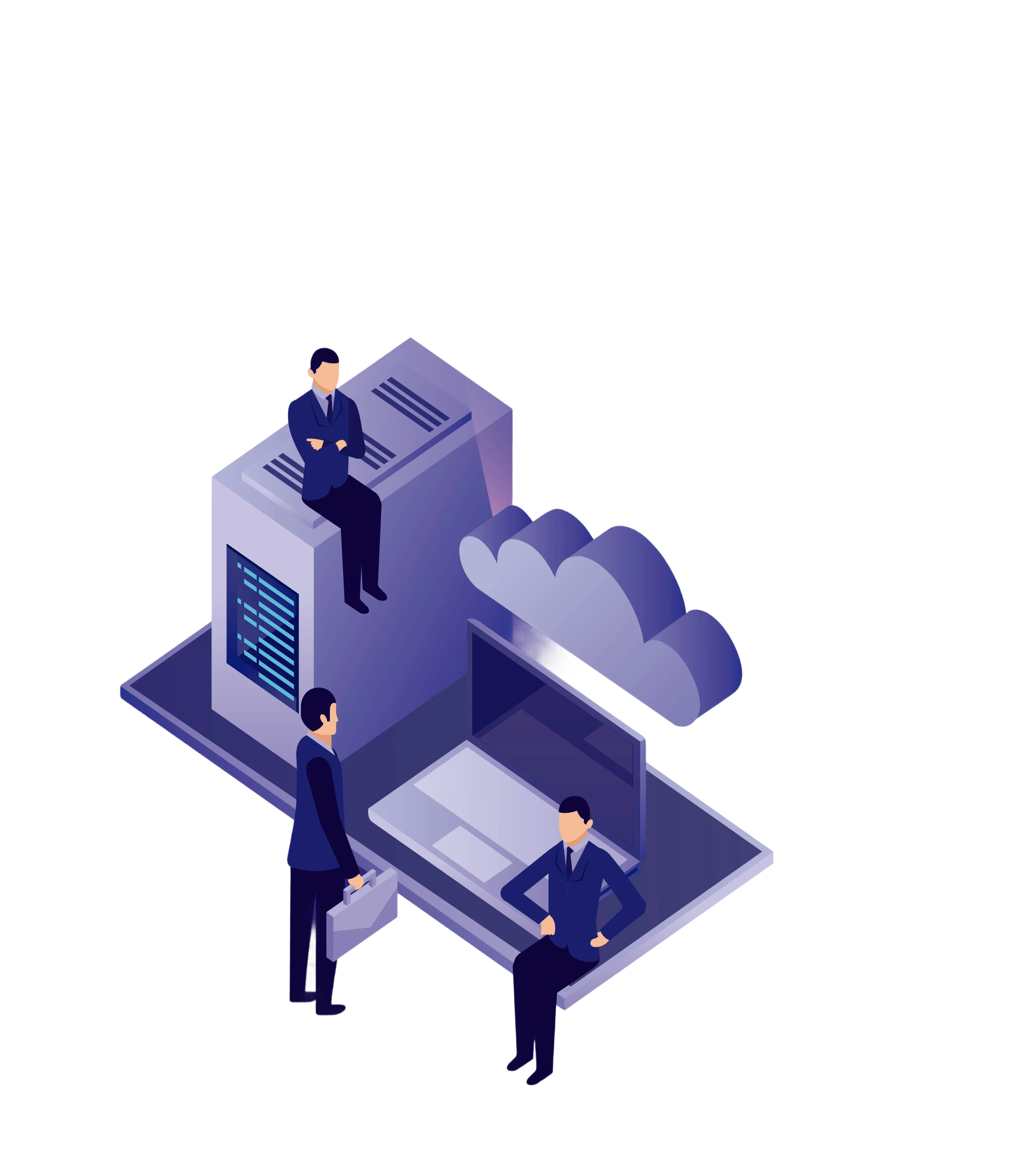 Cloud solutions development showcase with digital interfaces