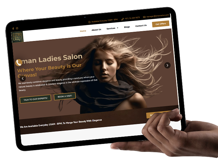 Eman Salon Beauty & Wellness Center website