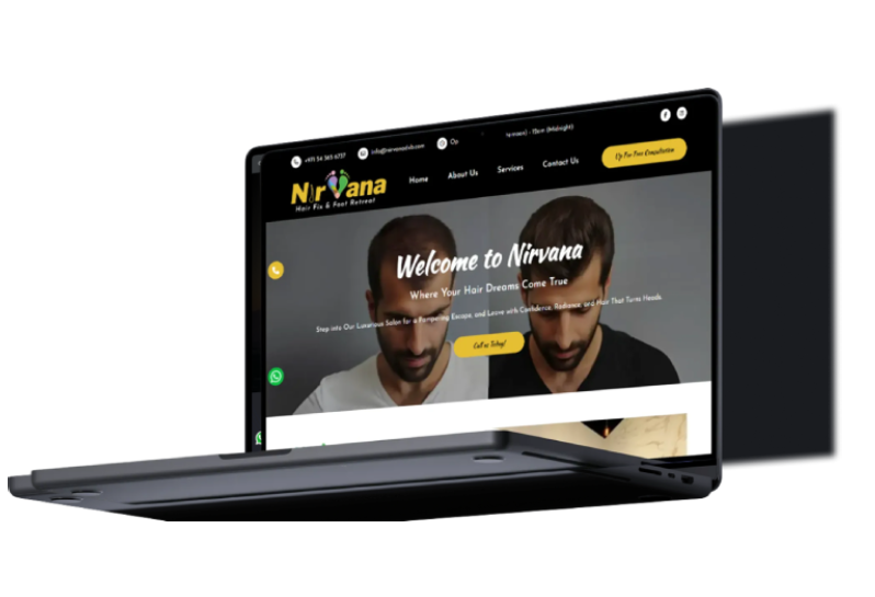 Nirvana Hair Fix website