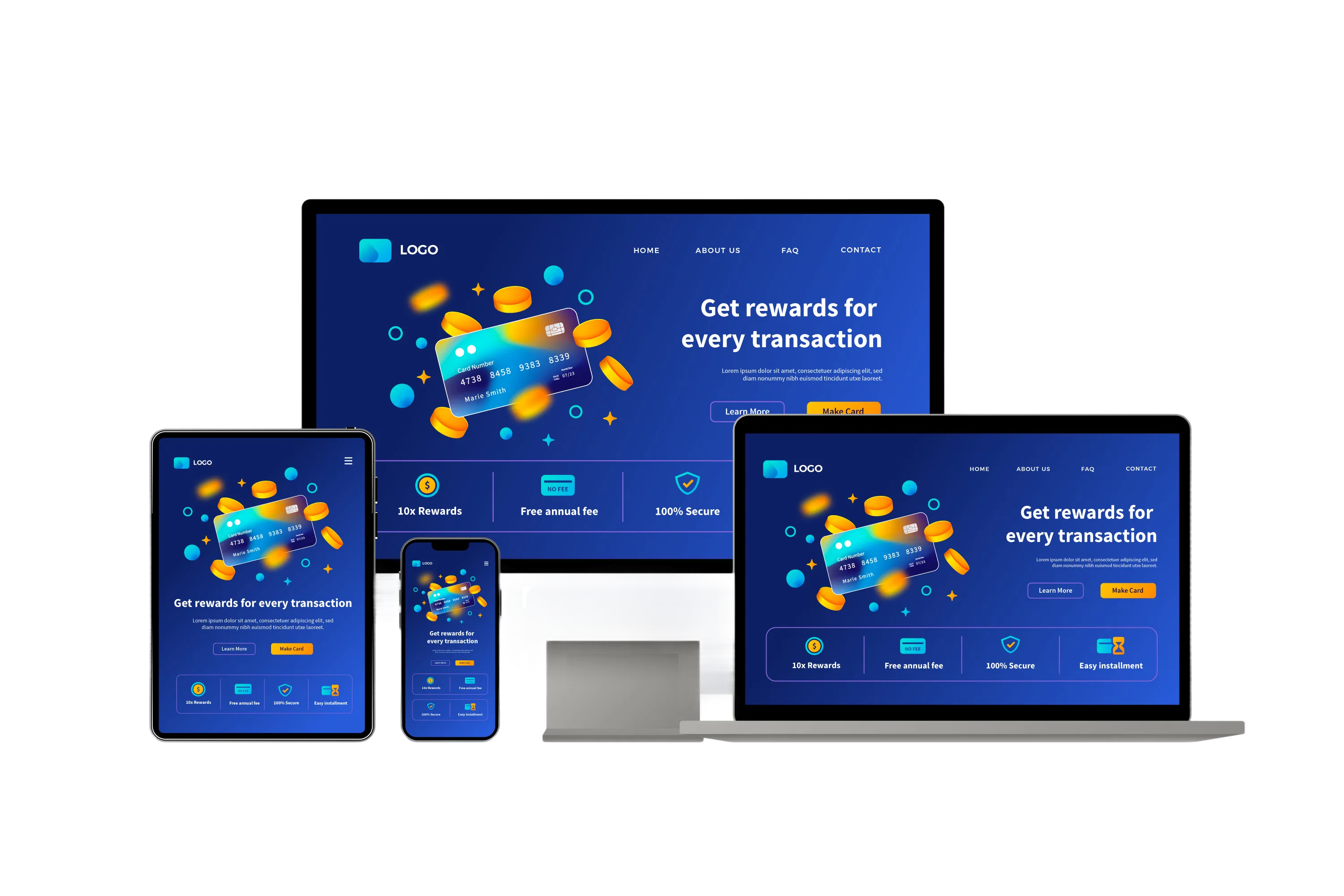 Responsive Daiyra 360 website displayed on desktop, laptop, tablet and mobile devices