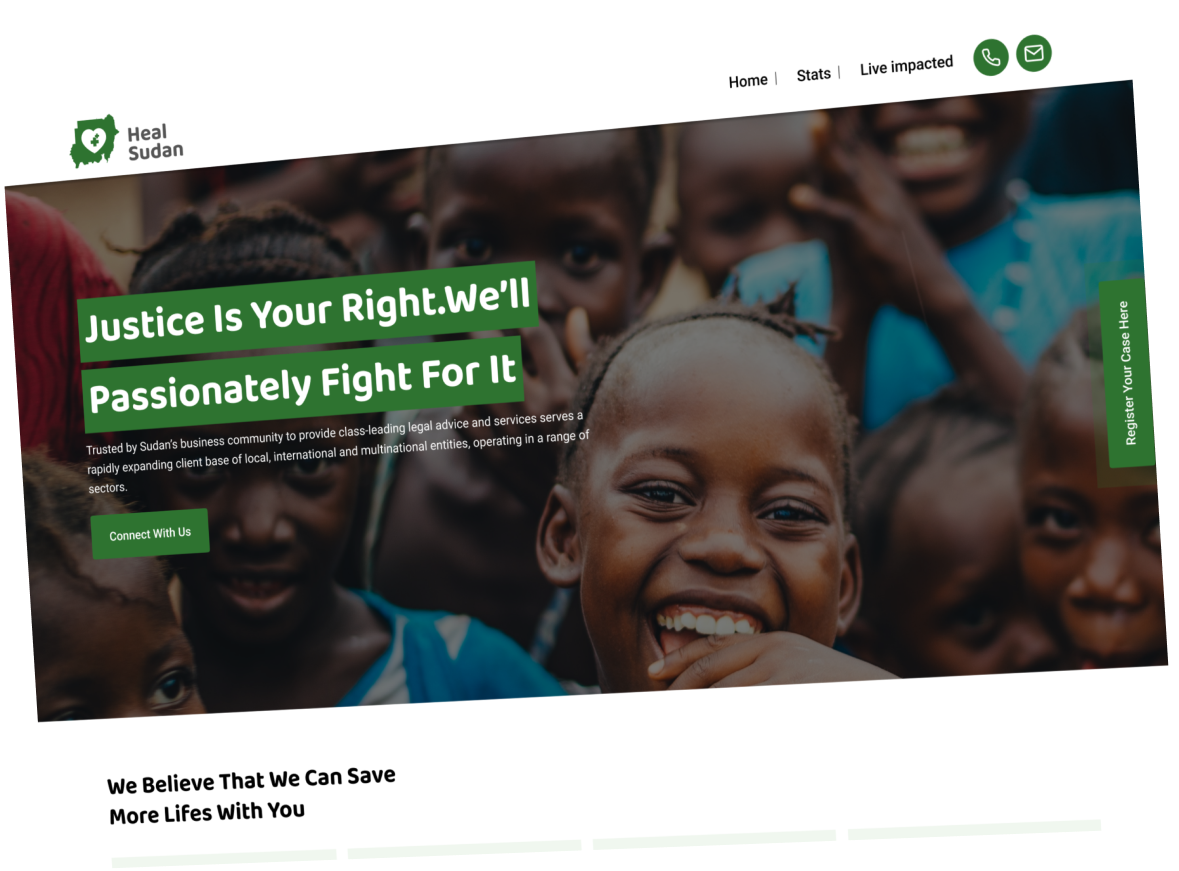 Custom website screenshot designed by Daiyra 360