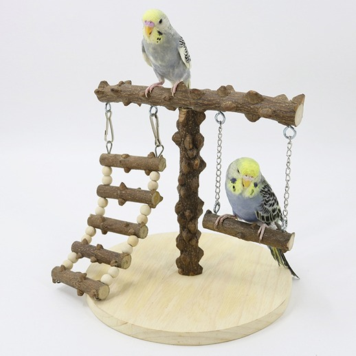 Saas Parrot Wood Stand Toy 22X21.5Cm