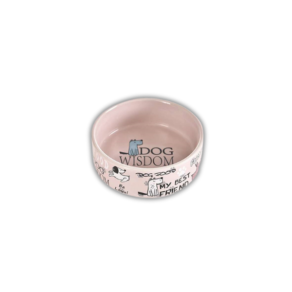 Saas Pet Ceramic Food Bowl -Pink 0011Pk