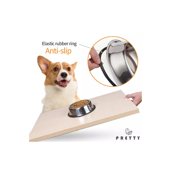 Saas Pet Feeding Steel Bowl 34Cm