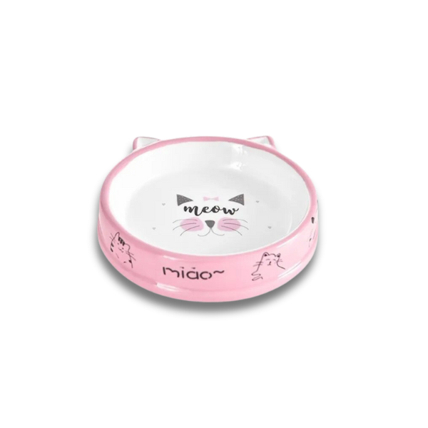 Saas Pet Ceramic Bowls Pink (15.5*15.5*3) 200Ml