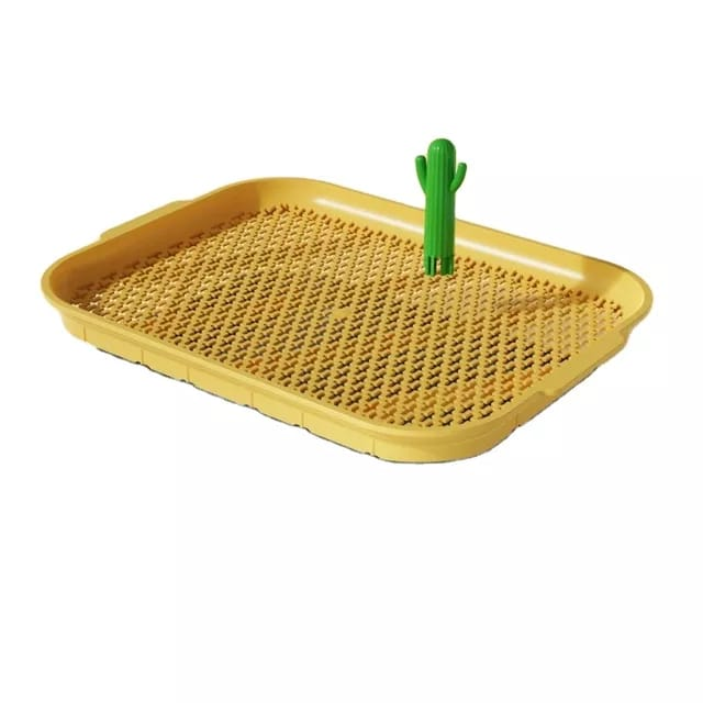 Saas Open Dog Toilet Tray Medium-Yellow