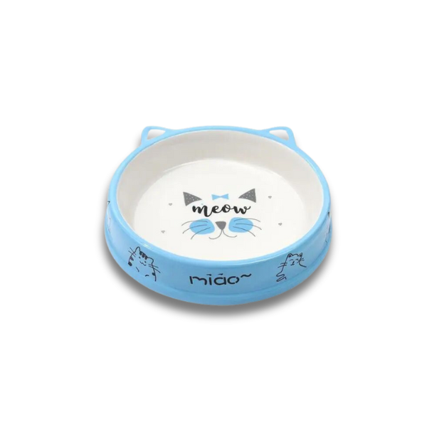 Saas Pet Ceramic Bowls Blue (15.5*15.5*3) 200Ml